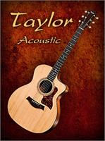 Wonderful Taylor Acoustic Guitar As Framed Poster