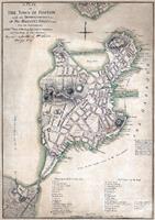 1775 Town Plan Of Boston Map As Framed Poster