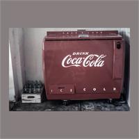 Vintage Coca Cola Cooler As Framed Poster