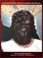 Portrait Of Black Nazarene As Framed Poster