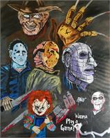 Halloween Classic Horror Icons As Framed Poster