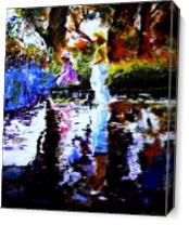 Two Girls Playing In The Garden - Gallery Wrap Plus