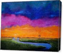 Sunset Over The Marsh - Gallery Wrap