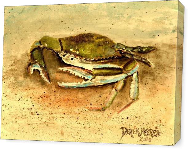 Crab Painting Square Art Print