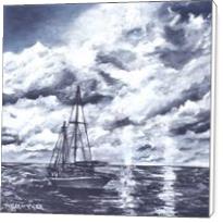Sailboat Oil Painting Print - Standard Wrap
