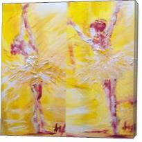 Ballerina In Yellow I & II - Gallery Wrap
