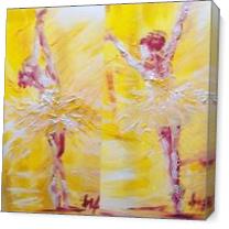 Ballerina In Yellow I & II - Gallery Wrap Plus