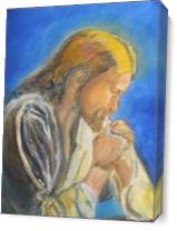 Jesus Praying As Canvas