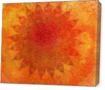 Orange Mandala Of Change - Gallery Wrap