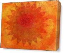 Orange Mandala Of Change - Gallery Wrap Plus