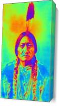 Native American Sitting Bull As Canvas