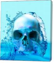 Skull In Water - Gallery Wrap