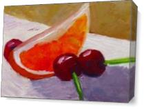 Orange & Cherries As Canvas