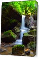 Small Waterfall As Canvas