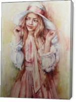 Girl And Hat - Gallery Wrap