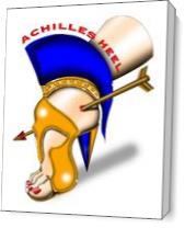 Achilles Heel Shoe As Canvas