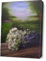 Freshly Picked Daisies As Canvas