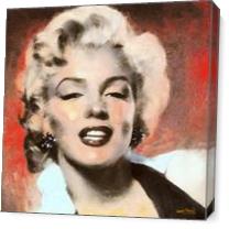 Marilyn In Retro Color As Canvas