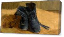 “Shoes“ An Art Piece Inspired By Vincent Van Gogh As Canvas