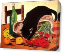 Market Return: Inspection Of The Black Cat As Canvas