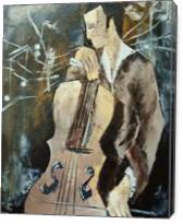 Cellist In Sepia - Gallery Wrap