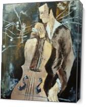 Cellist In Sepia As Canvas