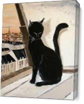 Black Cat Is The Paris Master As Canvas