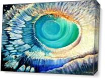 Sound Wave Blue White Spiral Wave Motion In Space - Gallery Wrap Plus