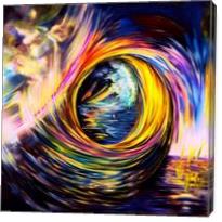 The Final Wave Lines Of Colors In Circular Spiral Motion - Gallery Wrap