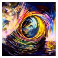 The Final Wave Lines Of Colors In Circular Spiral Motion - No-Wrap