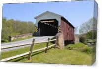 Weavers Mill Covered Bridge As Canvas