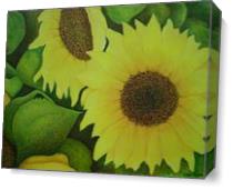 Sunflowers As Canvas