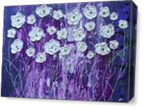 Purple Rain Blossoms III As Canvas