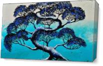Blue Bonsai Serenity As Canvas