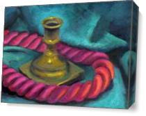 Silk Rope And Candlestick As Canvas