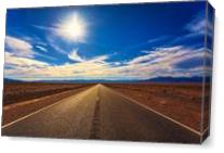 Desert Road On A Sunny Day - Gallery Wrap Plus