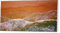 Aerial View Of Waves Crashing On A Beach - Standard Wrap