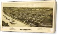 Aerial View Of Glassport, Pennsylvania (1902) - Gallery Wrap Plus