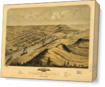 Bird's Eye View Of Grand Haven, Michigan (1868) As Canvas