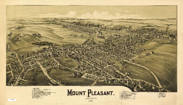 Aerial View Of Mount Pleasant, Pennsylvania (1900)