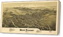 Aerial View Of Mount Pleasant, Pennsylvania (1900) As Canvas