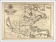 North America Map (1722) - No-Wrap