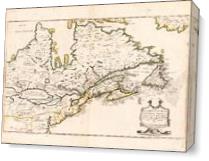 Map Of Canada (Nouvelle France) 1643 - Gallery Wrap Plus