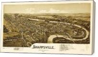 Aerial View Of Sharpsville, Pennsylvania (1901) - Gallery Wrap