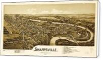 Aerial View Of Sharpsville, Pennsylvania (1901) - Standard Wrap
