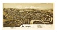 Aerial View Of Sharpsville, Pennsylvania (1901) - No-Wrap