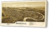 Aerial View Of Sharpsville, Pennsylvania (1901) - Gallery Wrap Plus