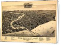 Aerial View Of Sheboygan, Wisconsin (1885) - Standard Wrap