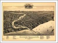Aerial View Of Sheboygan, Wisconsin (1885) - No-Wrap