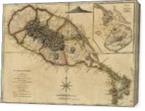 Map Of Saint Christophers Island (Saint Kitts) From 1775 - Gallery Wrap